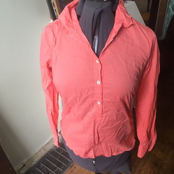 J Crew coral lightweight elegant business casual blouse - Picture 1 of 3